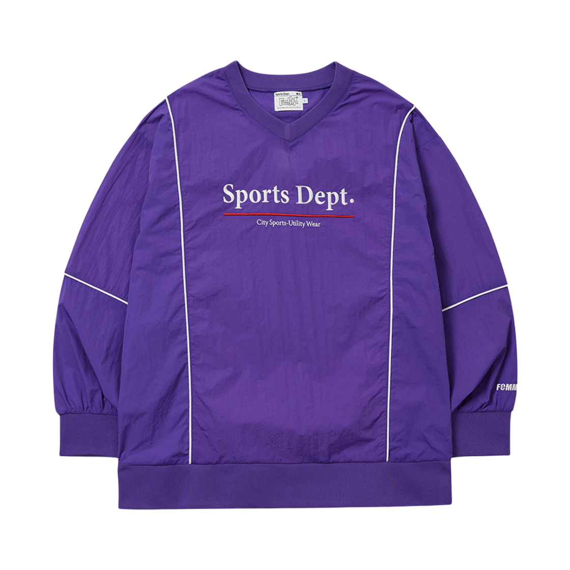 스포츠뎁트 로고 파이핑 나일론 풀오버 퍼플(Sports Dept Logo Piping Nylon Pullover Purple)