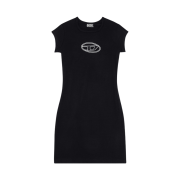 (W) Diesel D-Angiel Short Dress Black White
