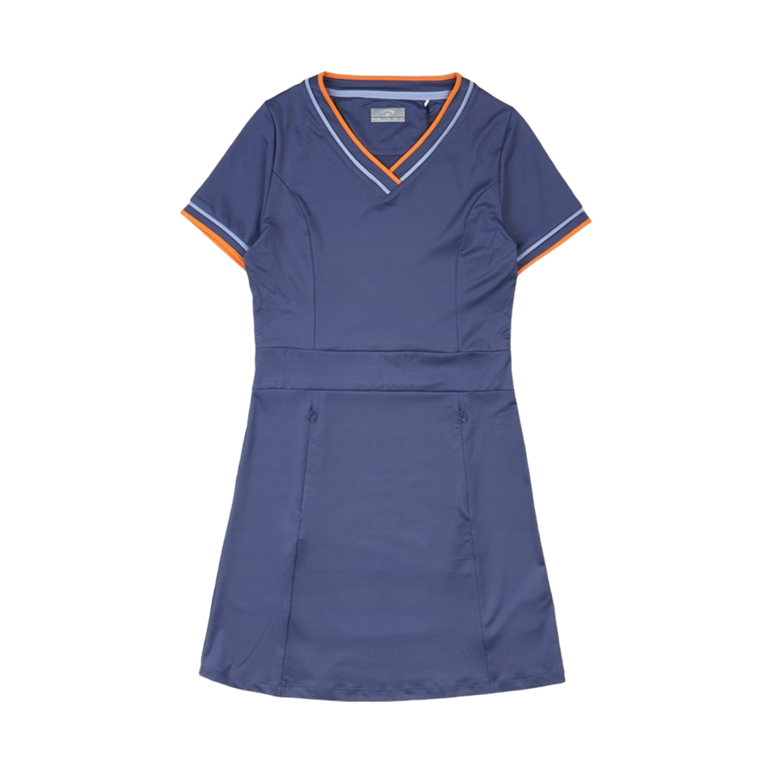 (W) 캘러웨이 브이넥 컬러 블록 드레스 블루 인디고((W) Callaway V-Neck Color Block Dress Blue Indigo)