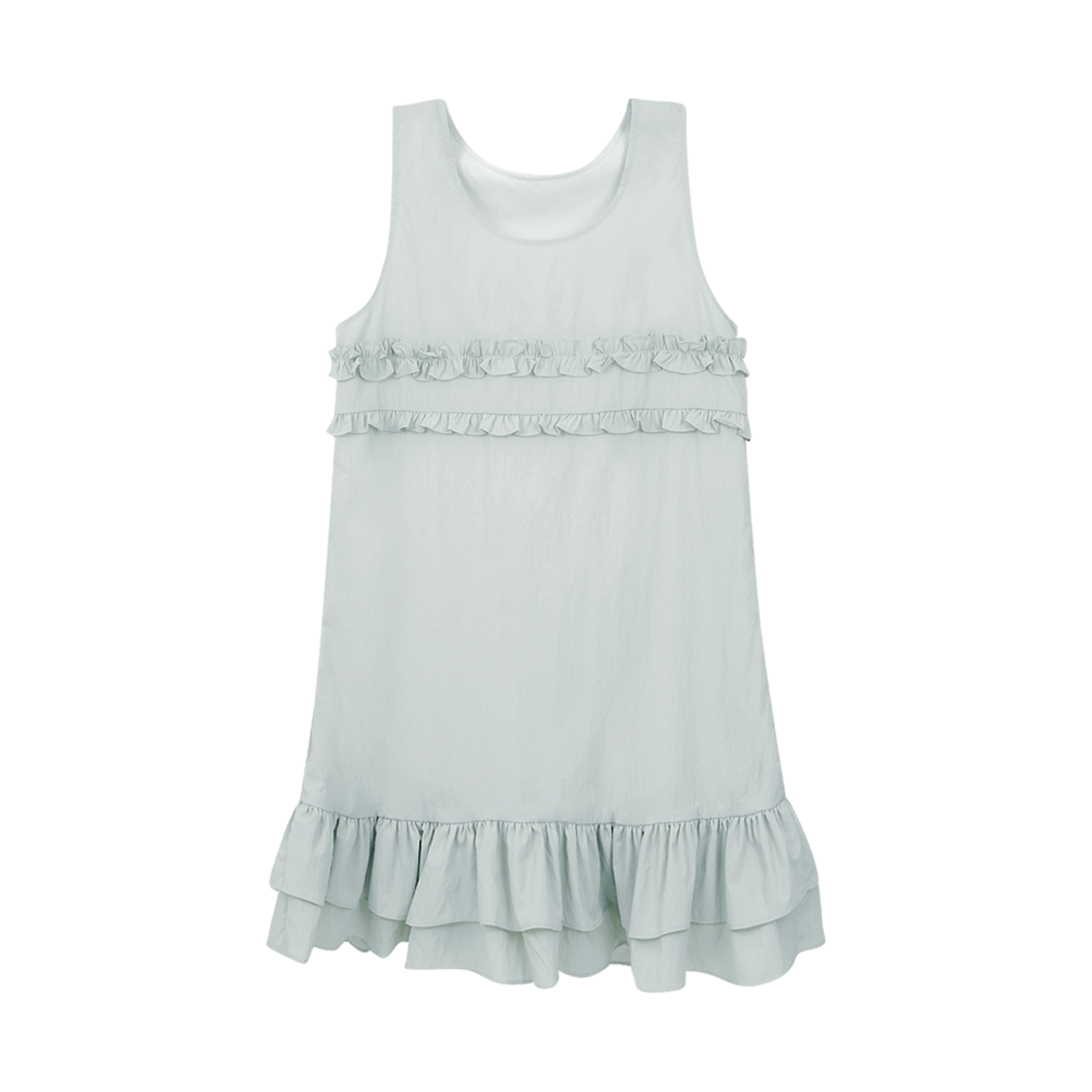 마가린핑거스 믹스드 프릴 미니 원피스 라이트 블루