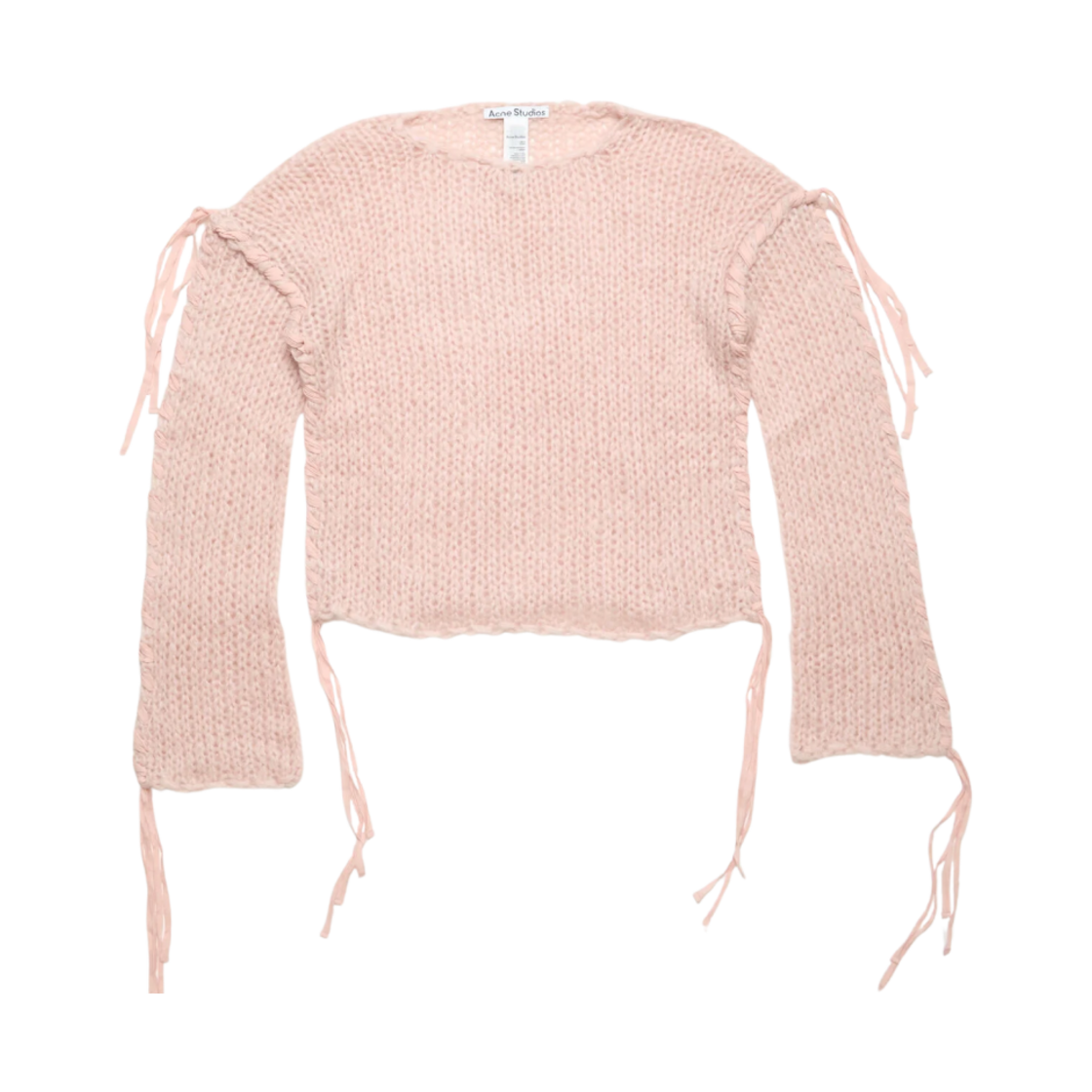 (W) 아크네 스튜디오 레이싱 니트 점퍼 라이트 핑크((W) Acne Studios Lacing Knit Jumper Light Pink) - 1