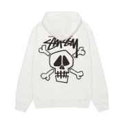 Stussy Skull & Bones Pigment Dyed Hoodie Natural