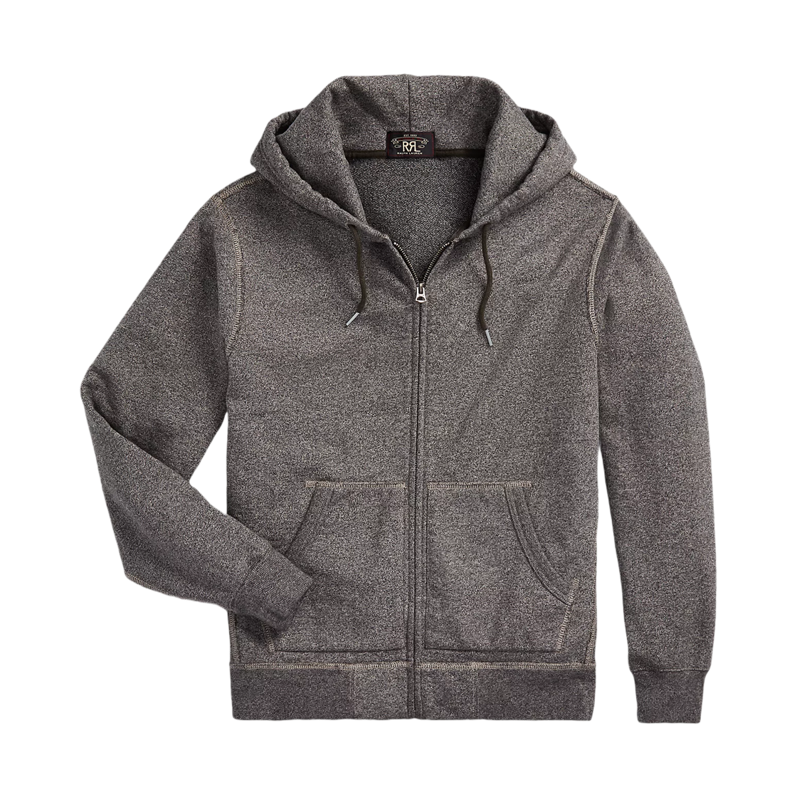 더블알엘 프렌치 테리 풀 집 후드 차콜 헤더(Double RL French Terry Full Zip Hoodie Charcoal Header) - 1