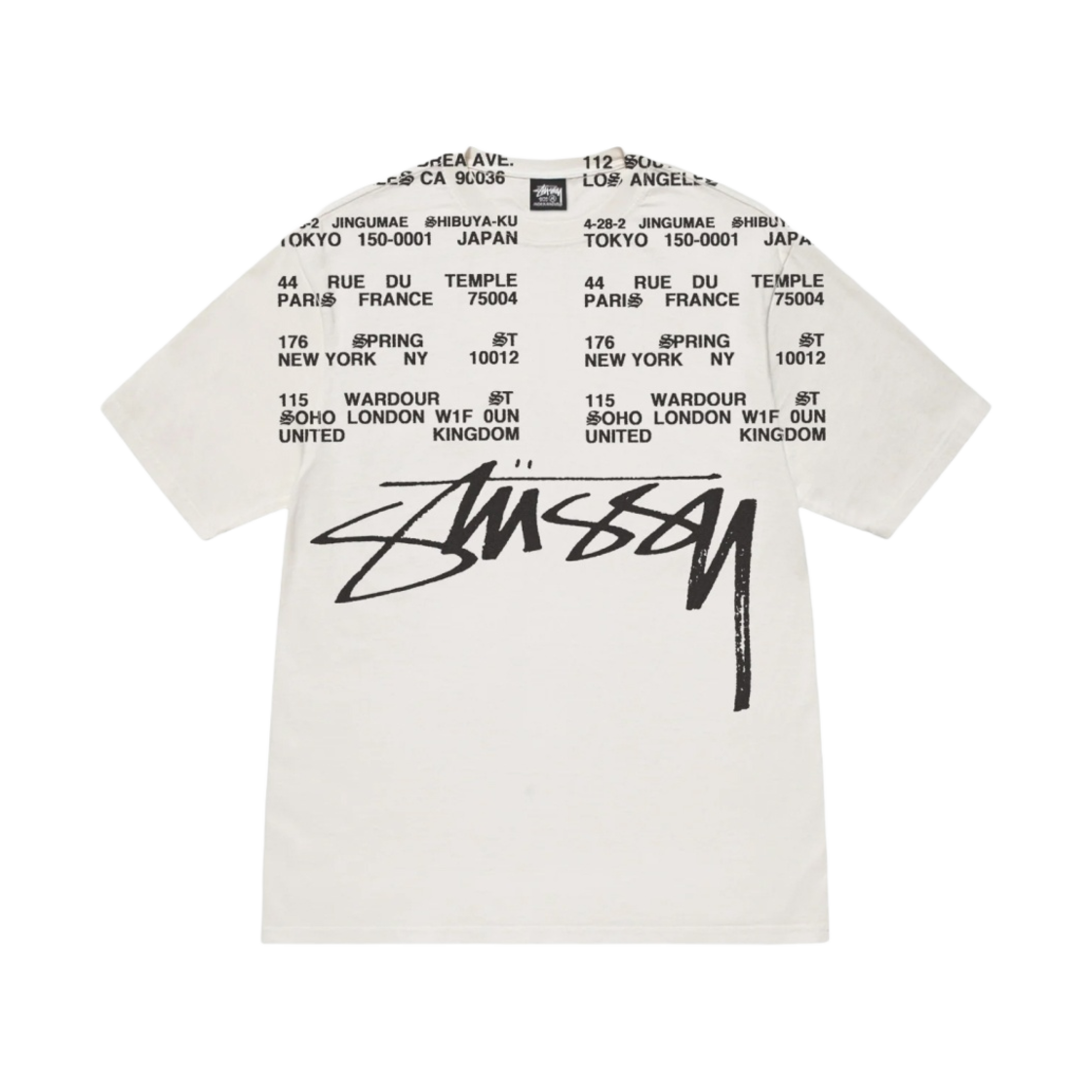 스투시 로케이션 피그먼트 다이드 티셔츠 내츄럴