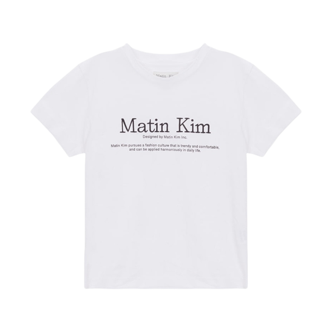 MK2400TS006M/MK2500TS006V (W) Matin Kim Matin Heritage Crop Top White
