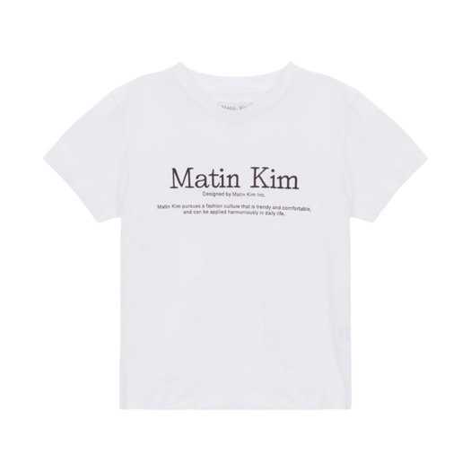 ★Matin Kim★ MATIN HERITAGE CROP TOP IN WHITE MK2400TS006MW K] MATIN KIM HERITAGE CROP TOP,WHITE, MK2400TS006MWH (KMTK35)