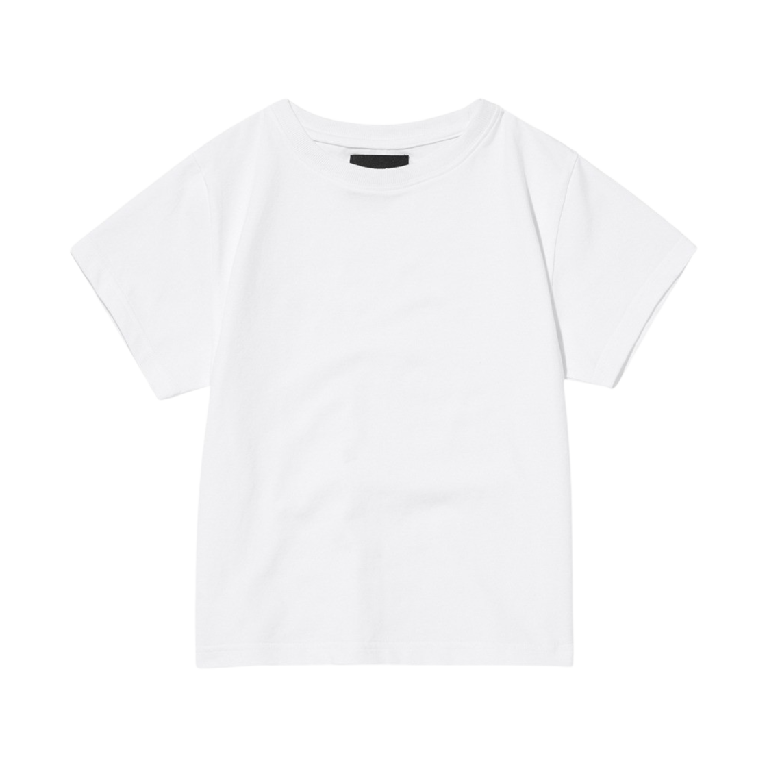 스웨이드 워시드 크롭 티 화이트