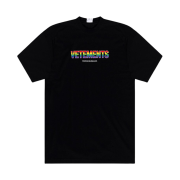 Vetements Rainbow Logo T-Shirt Black