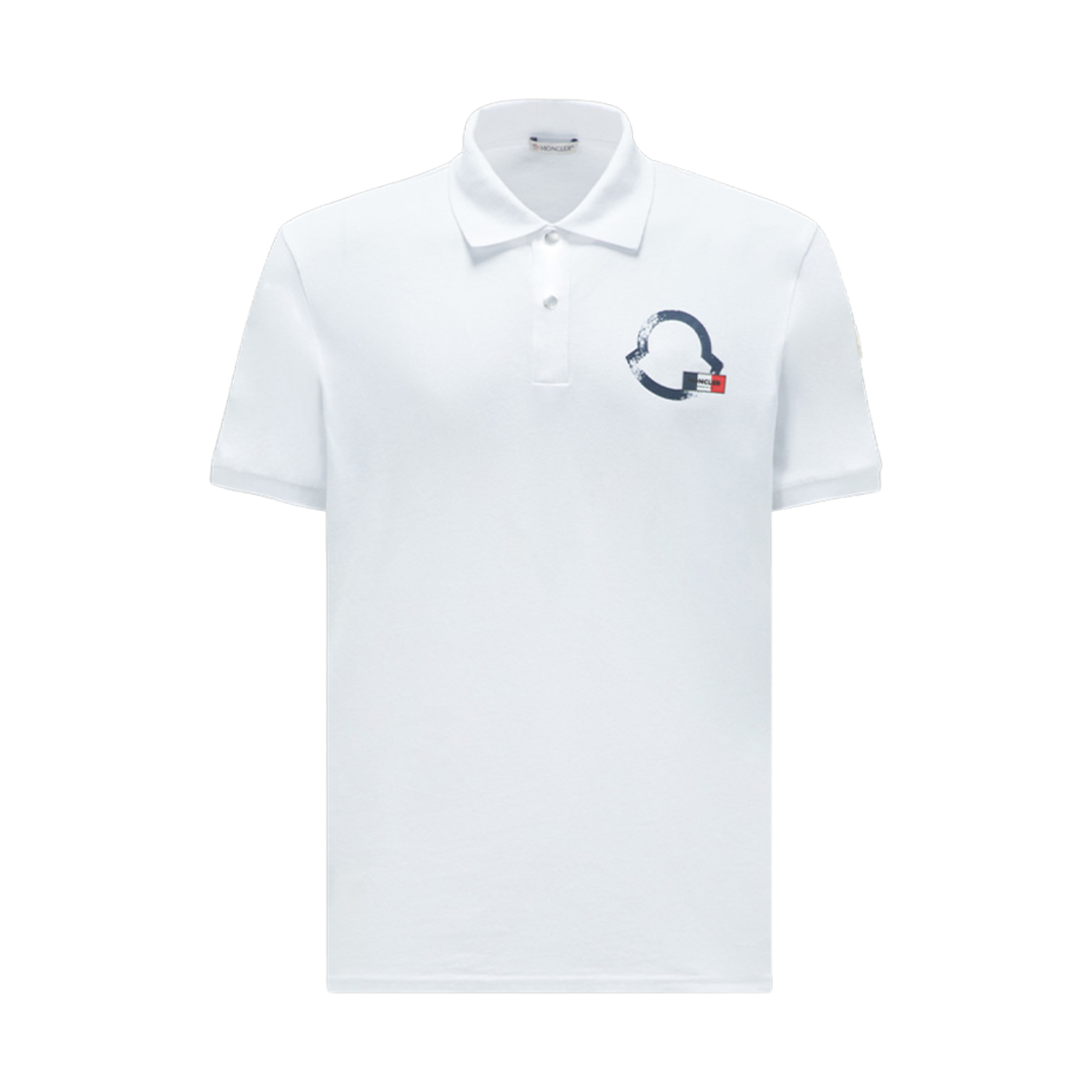 몽클레르 로고 아웃라인 폴로 셔츠 옵티컬 화이트 - 23FW(Moncler Logo Outline Polo Shirt Optical White - 23FW) - 1