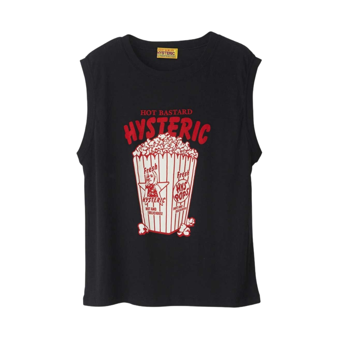 01251CR04 (W) Hysteric Glamour HYS Pops Sleeveless Black
