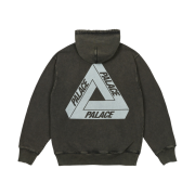 Palace Pigment Wash Tri-Ferg Zip Hood Black - 24SS
