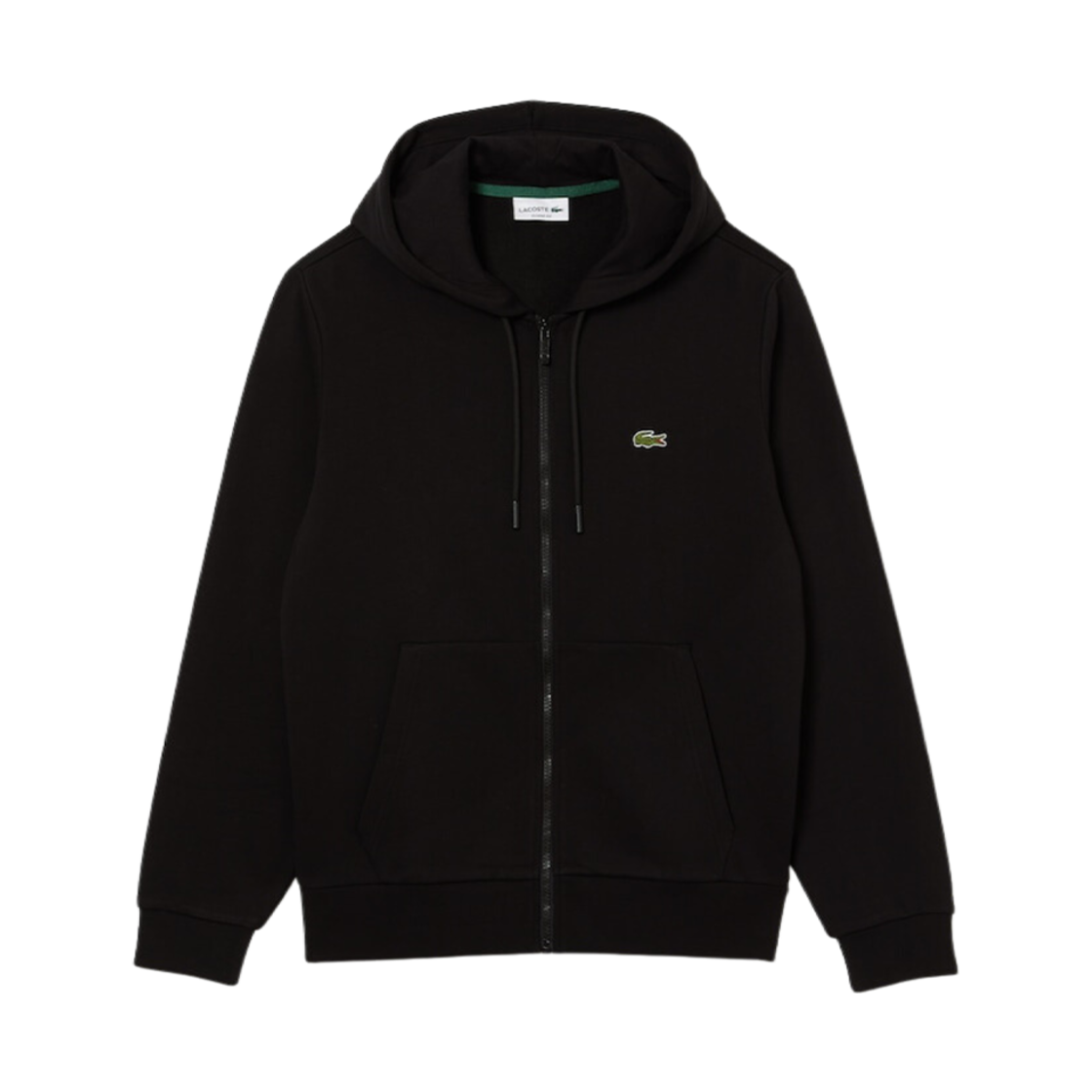 라코스테 베이직 후드 집업 블랙(Lacoste Basic Hoodie Zip-Up Black) - 1