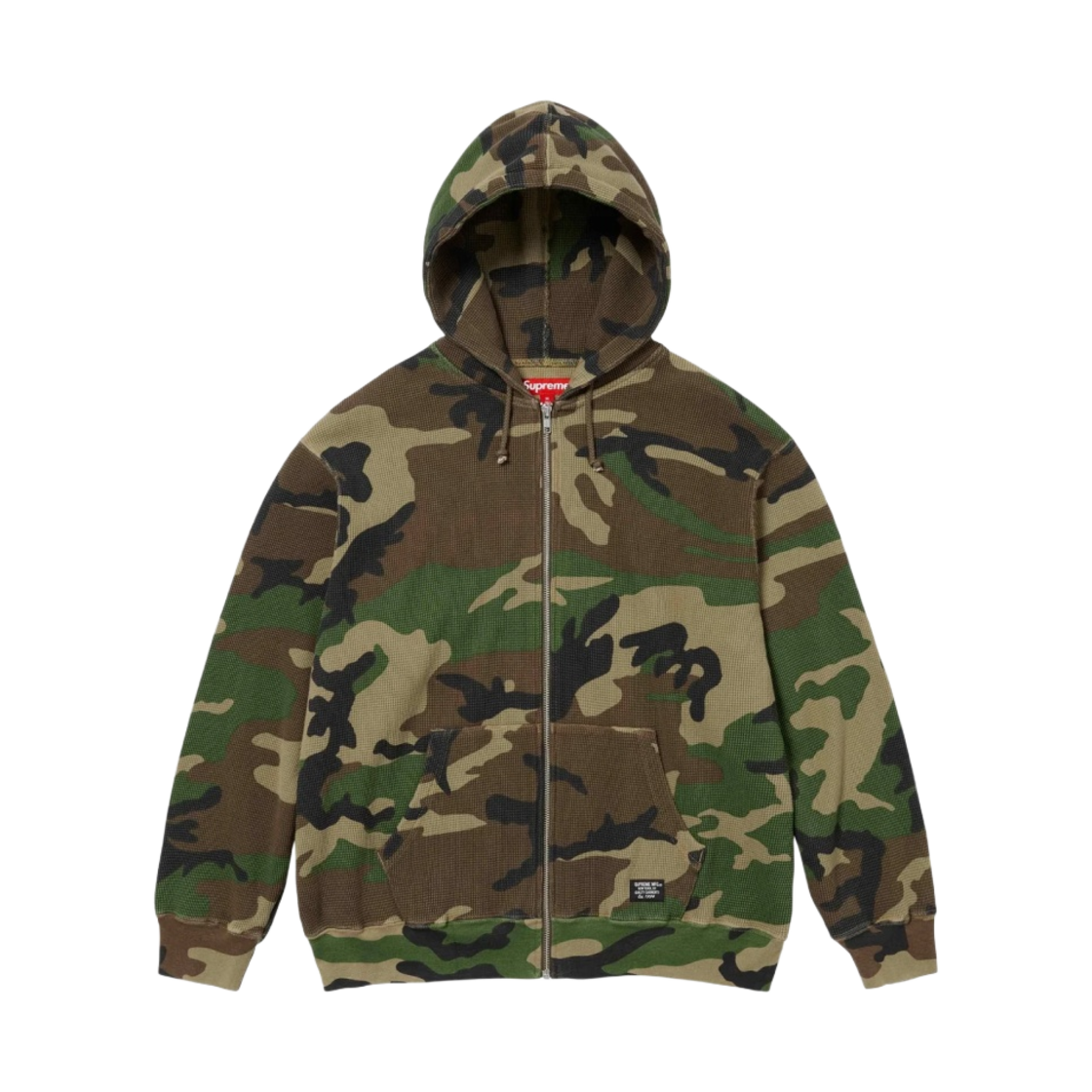 슈프림 후드 집업 써멀 우드랜드 카모 - 24SS