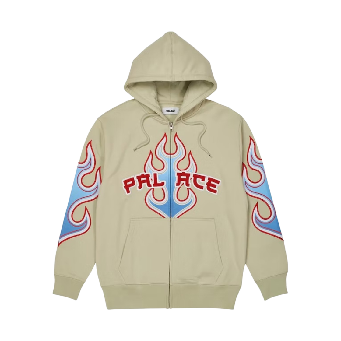 팔라스 플레임 후드 집업 본 화이트 - 22FW(Palace Flame Zip hood Bone White - 22FW) - 1
