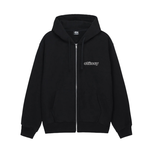 스투시 닷 스포츠 후드 집업 블랙 | Stussy | KREAM