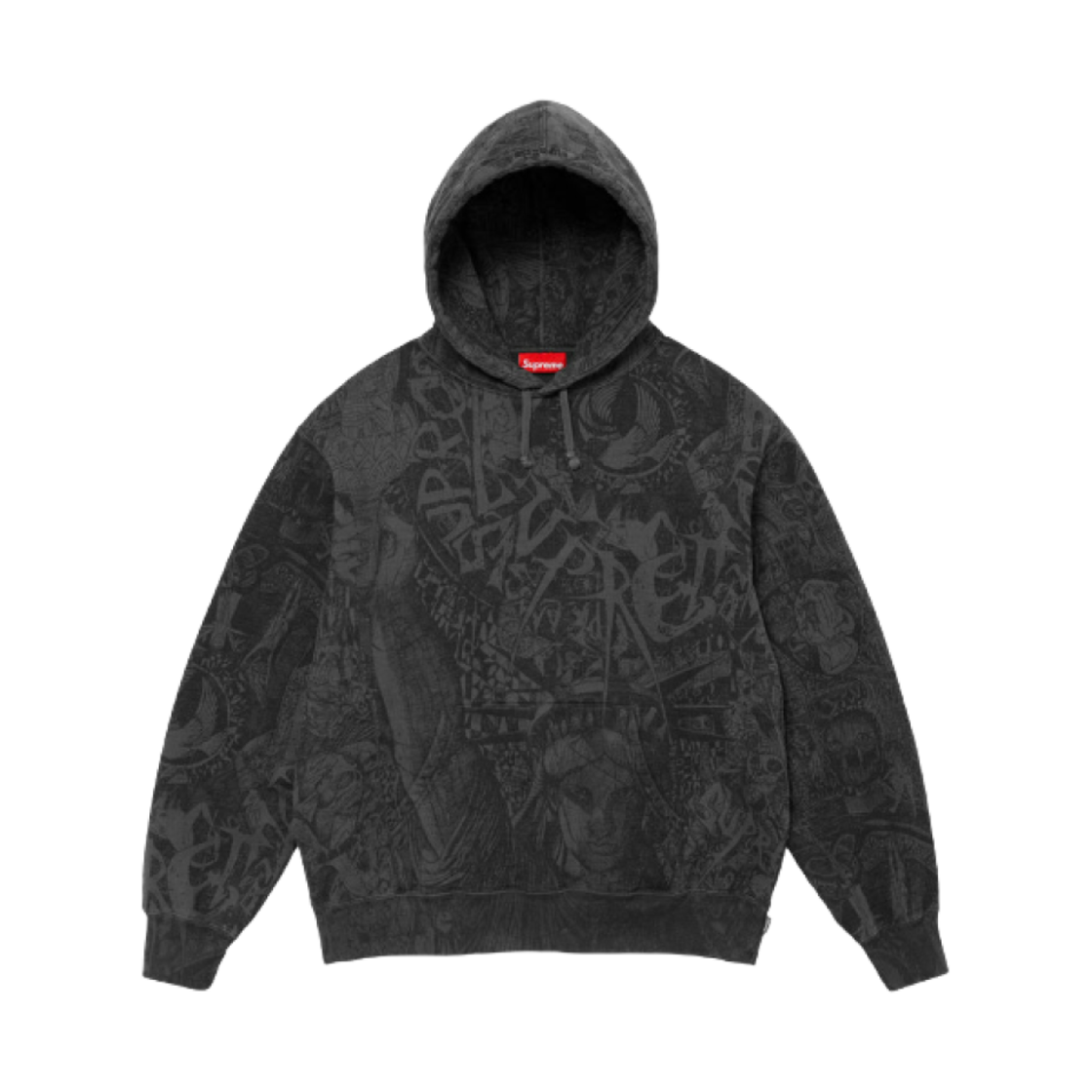 - Supreme Liberty Hooded Sweatshirt Washed Black - 24FW