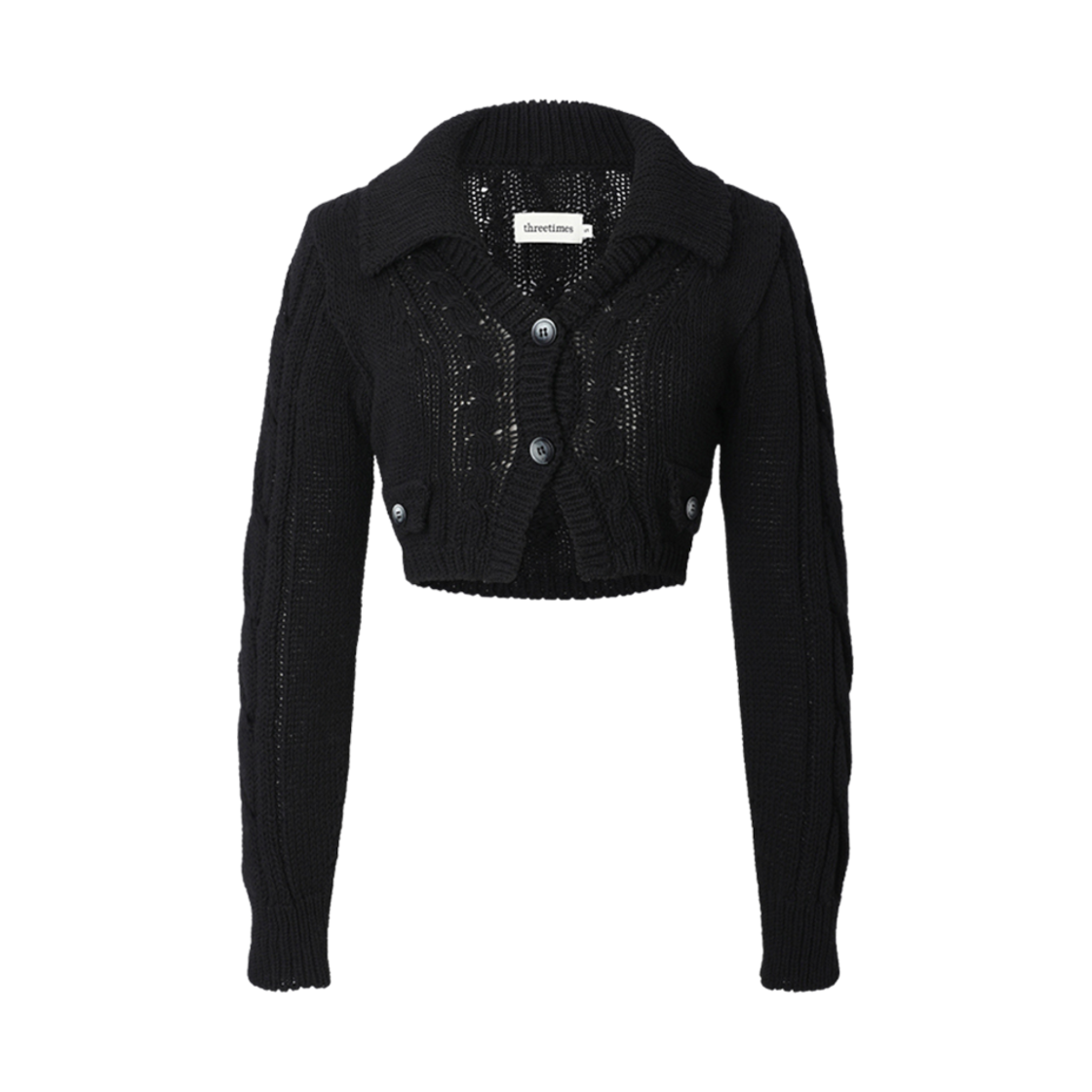 - (W) Threetimes Miffy Knit Cardigan Black