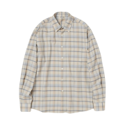 Auralee Super Light Wool Check Shirt Light Beige