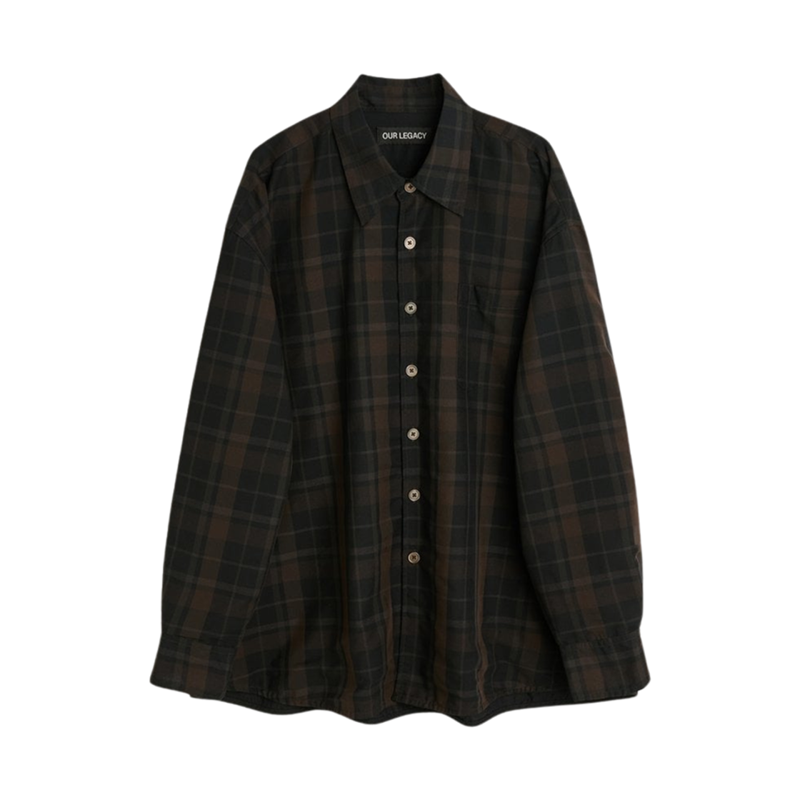 아워레가시 보로우드 셔츠 블랙 시어 섀도우 체크(Our Legacy Borrowed Shirt Black Sheer Shadow Check)