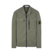 Stone Island 10210 Supima Cotton Twill Stretch-TC Overshirt Musk Green - 24SS