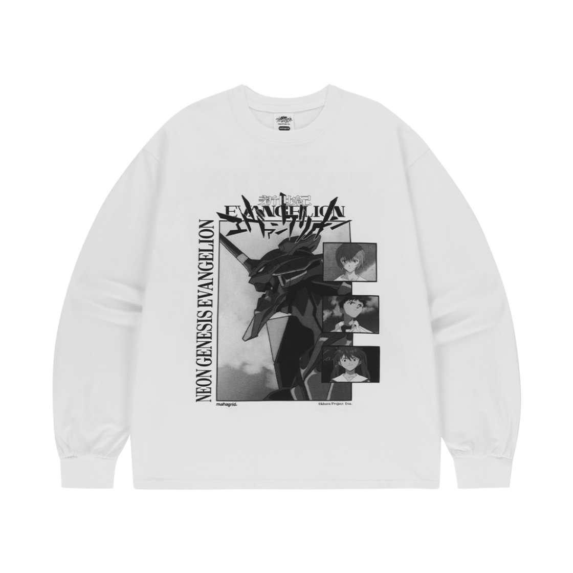 MG2EFMT550BWH Mahagrid x Evangelion Eva Episode LS T-Shirt White