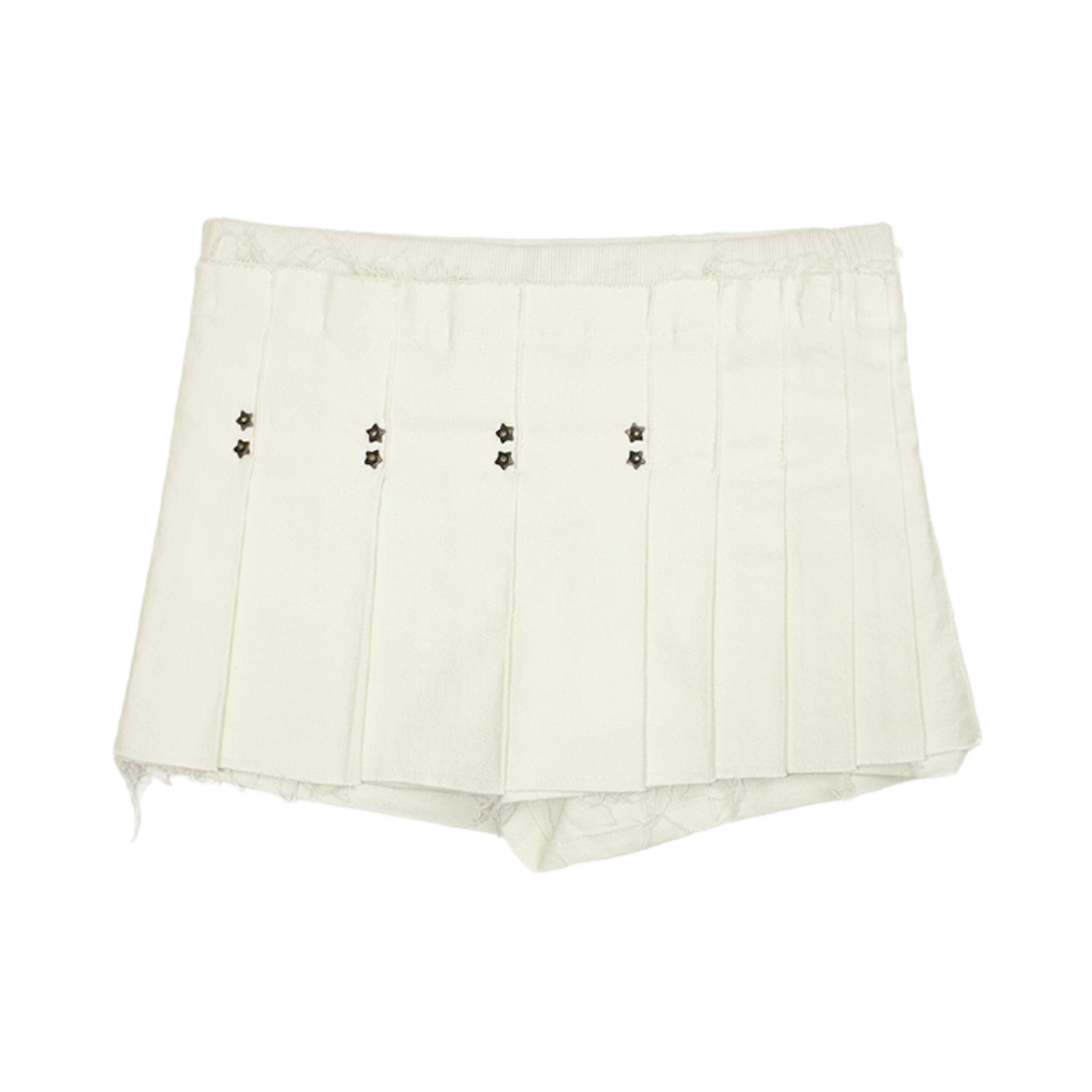 Bonnae-138 Bonnae Star Rivet Pleated Skort Ivory - 대표 이미지 #1