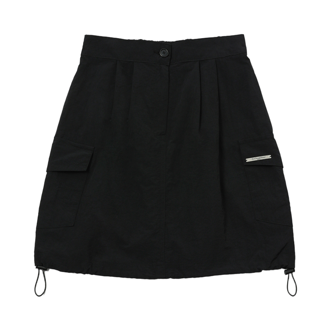 SR24SPSK01BKOS SLOW RECORD HOUSE Nylon Cargo Mini Skirt Black
