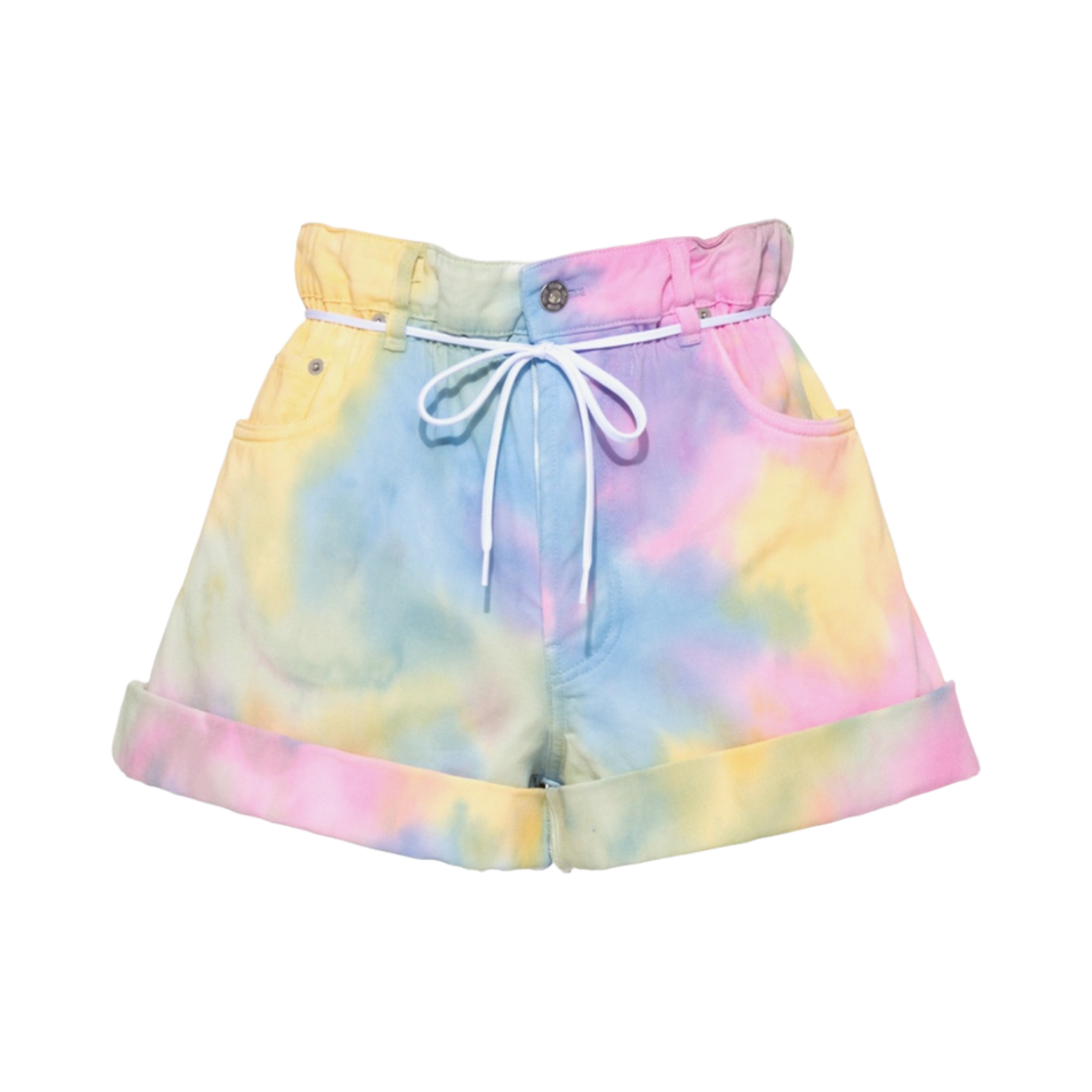 (W) 미우 미우 데님 쇼츠 멀티컬러((W) Miu Miu Denim Shorts Multicolor) - 1