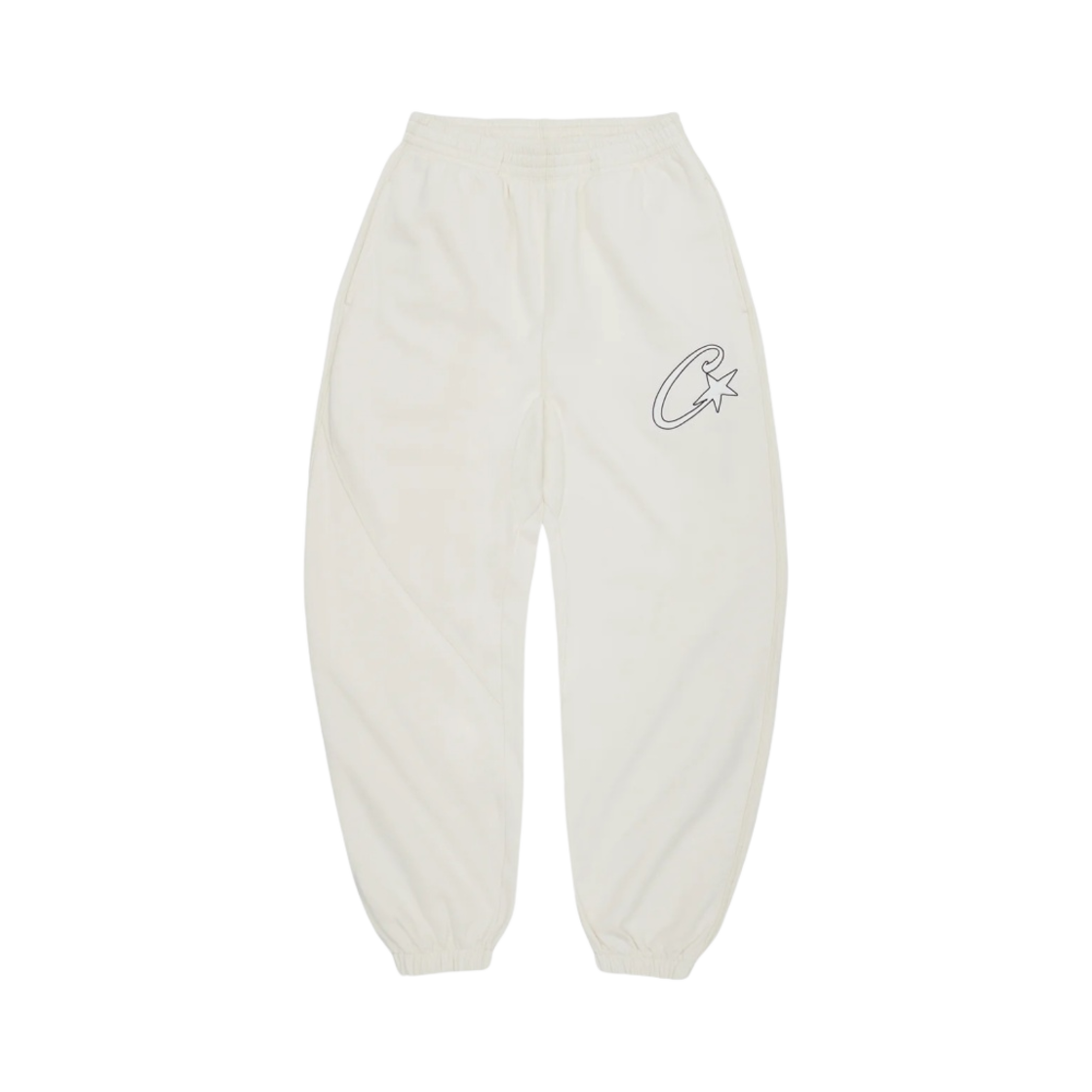 코르테이즈 사틴 C 스타 아플리케 바텀 오프 화이트(Corteiz Satin C Star Applique Bottoms Off White) - 1