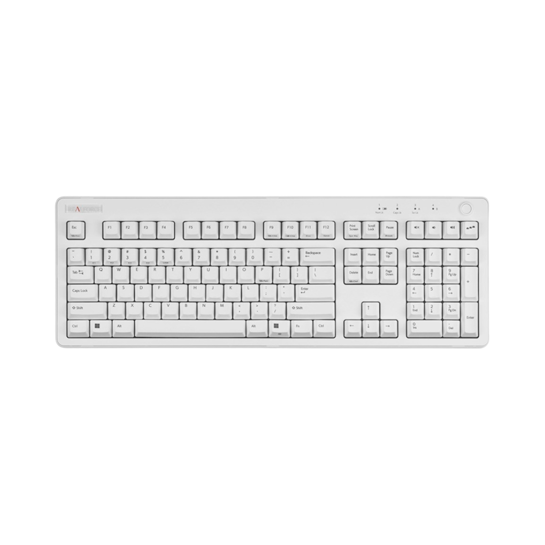 리얼 포스 R3 BT 저소음 APC 영문 45g 키보드 화이트 (국내 정식 발매 제품)(Real Force R3 BT Low Noise APC English 45g Keyboard White (Korean Ver.))