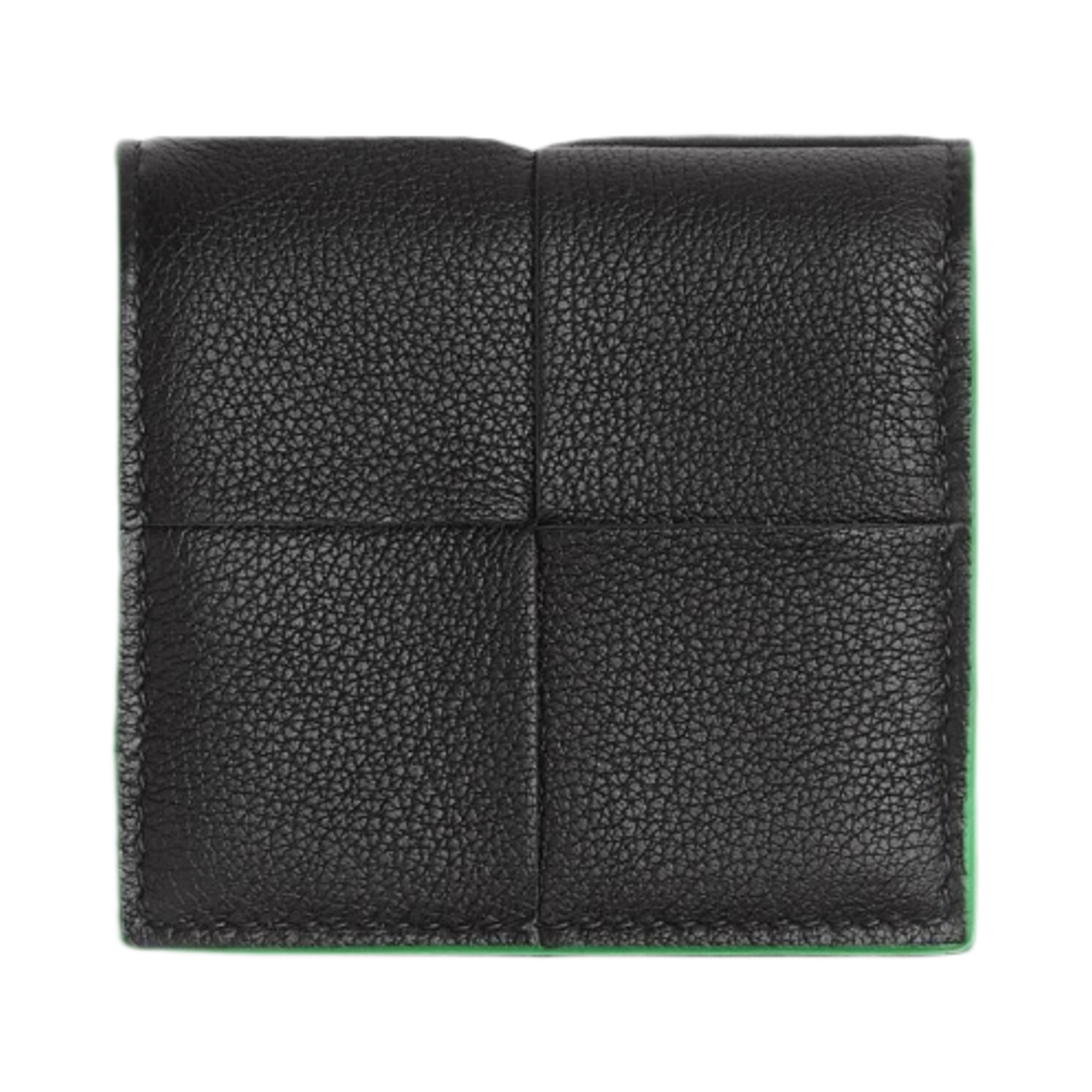 보테가 베네타 폴드 코인 지갑 블랙 패러킷(Bottega Veneta Folded Coin Purse Black Parakeet) - 1