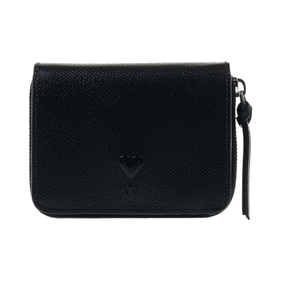 USL011-AL0036-001 AMI de Coeur Zip Around Wallet Black