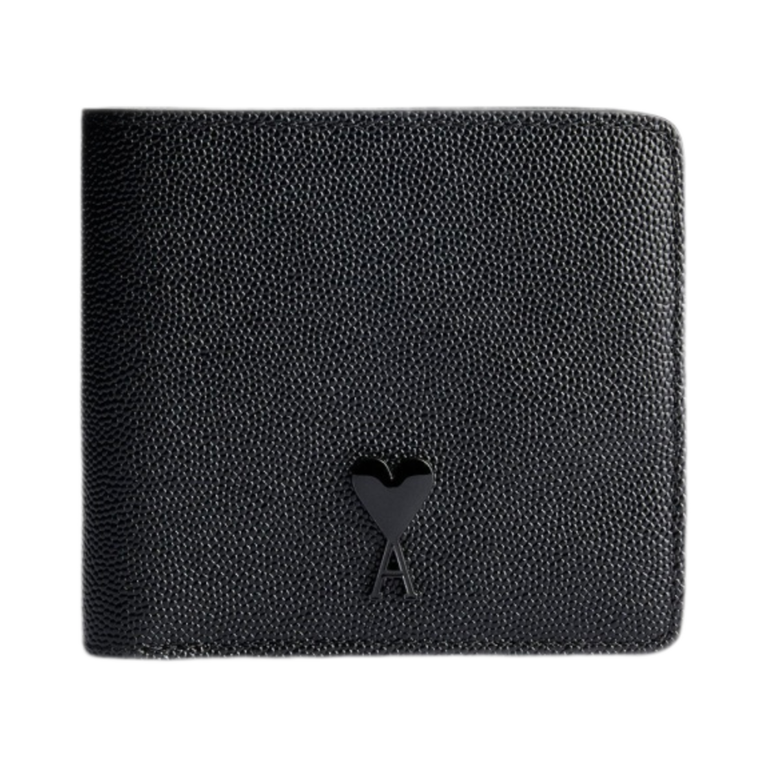 아미 하트 로고 폴디드 월렛 블랙(AMI de Coeur Folded Wallet Black)