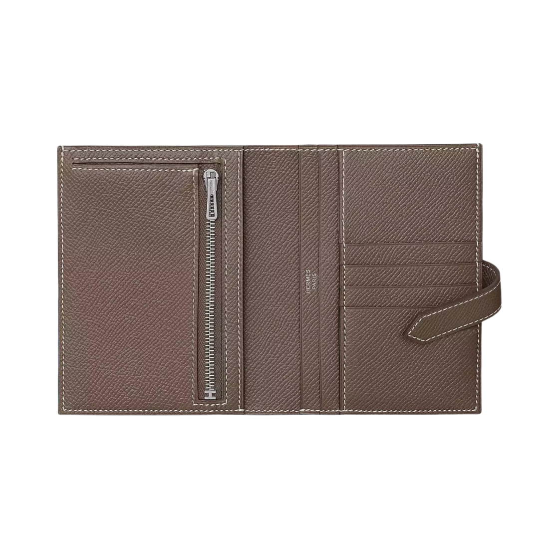 에르메스 베안 컴팩트 지갑 앱송 & 팔라듐 하드웨어 에뚜쁘(Hermes Bearn Compact Wallet Epsom & Palladium Etoupe) - 2