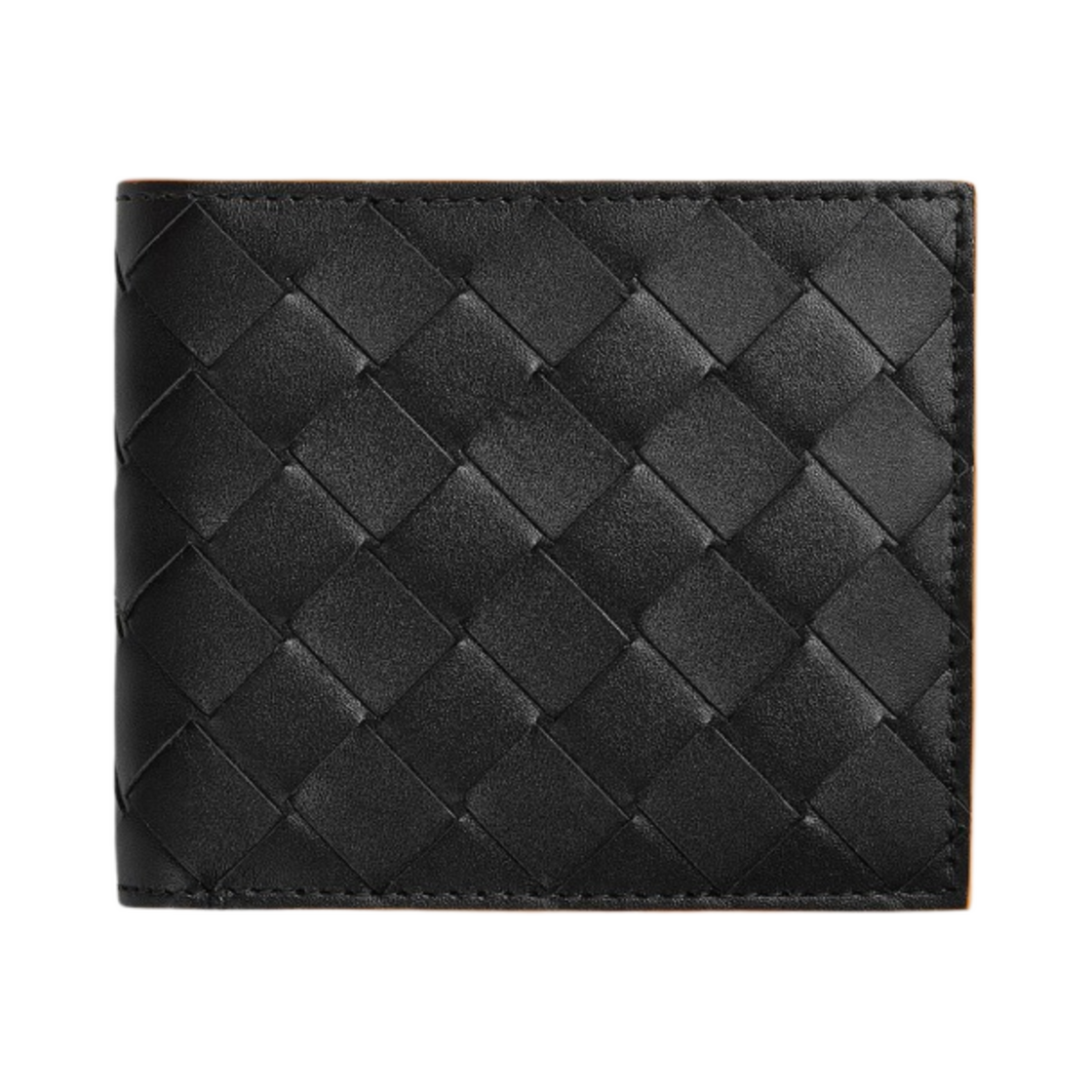 605721VCPQ61001 Bottega Veneta Bi-Fold Wallet Black Papaya - 대표 이미지 #1