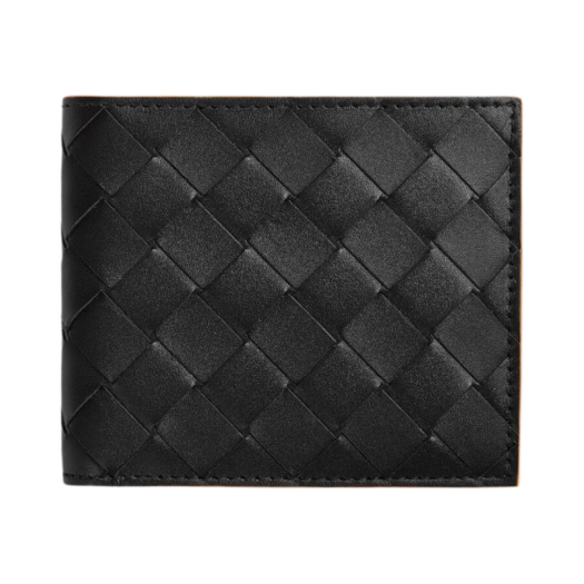 Bottega Veneta Bi-Fold Wallet Black Papaya