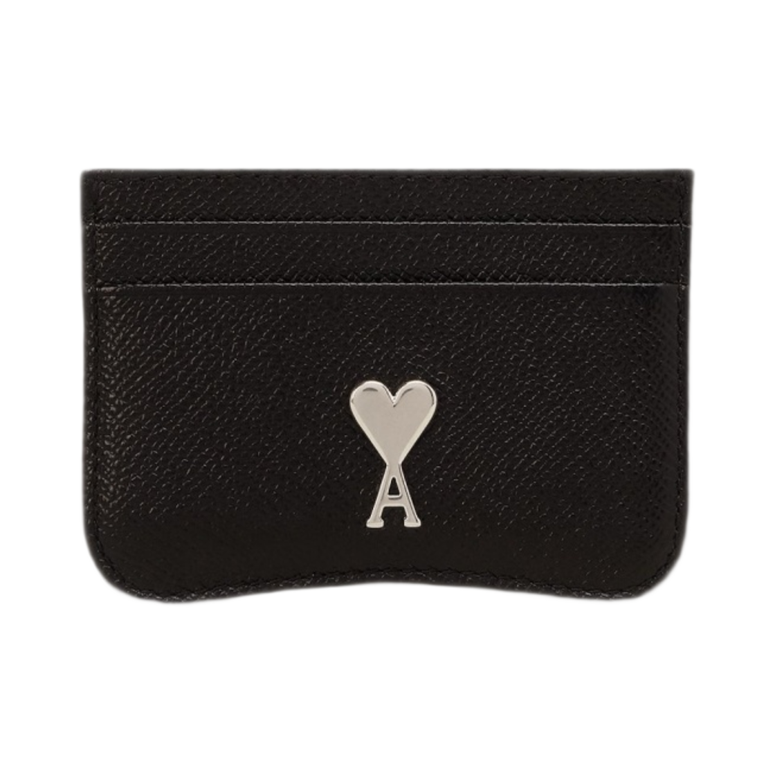아미 파리 카드 홀더 블랙 바이브레이티드 실버(AMI Paris Card Holder Black Vibrated Silver)