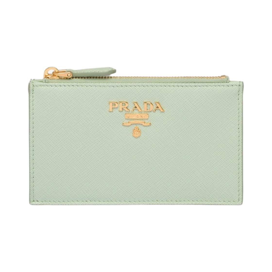 프라다 사피아노 레더 카드 홀더 아쿠아 아쿠아마린(Prada Saffiano Leather Card Holder Aqua Aquamarine) - 1