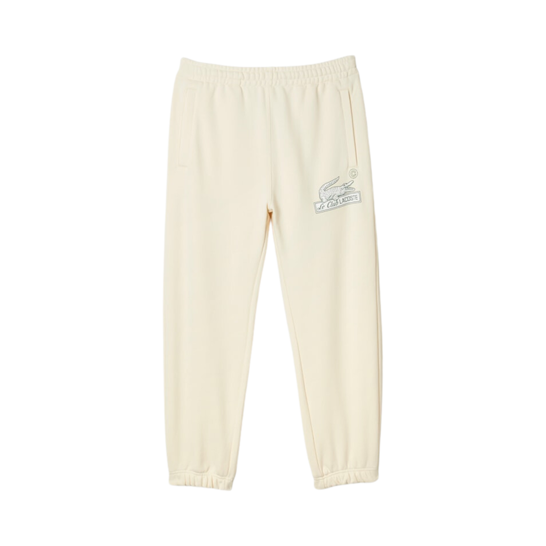 라코스테 릴렉스 핏 네오 헤리티지 스웨트팬츠 화이트(Lacoste Relax Fit Neo Heritage Sweatpants White)