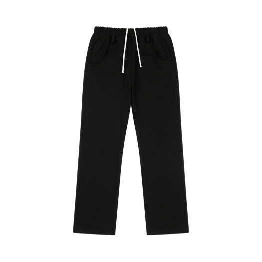 P25103022 Pose Number Eight Flared Raw Cut Sweatpant Black