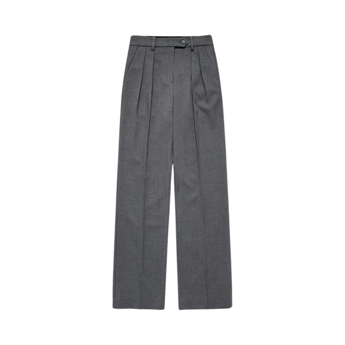 (W) 던스트 세미 와이드 울 슬랙스 차콜 그레이((W) Dunst Semi-Wide Wool Slacks Charcoal Grey) - 1