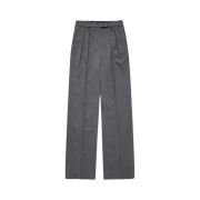 (W) Dunst Semi-Wide Wool Slacks Charcoal Grey