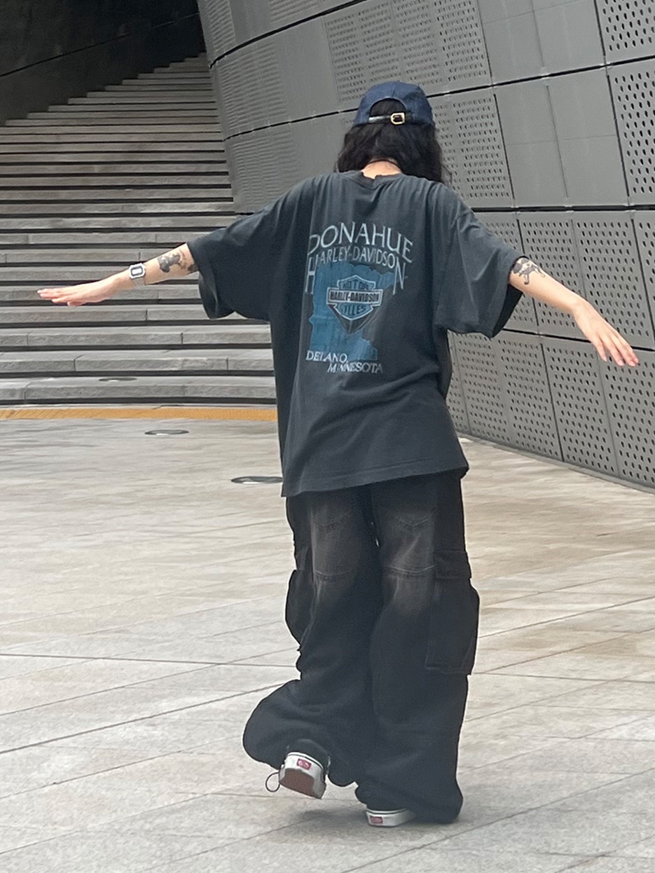 Supreme Washed Chino Twill Camp Cap Indigo - 25SS, Vans Knu-Skool Black True White 착용 스타일 - 3