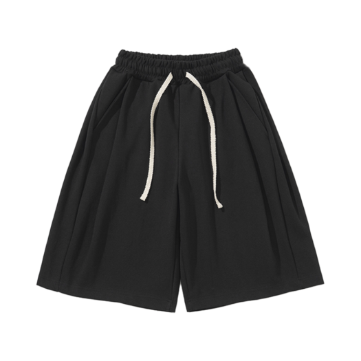 K25SSUP01BK Knitted Bermuda Traning Half Pants Black