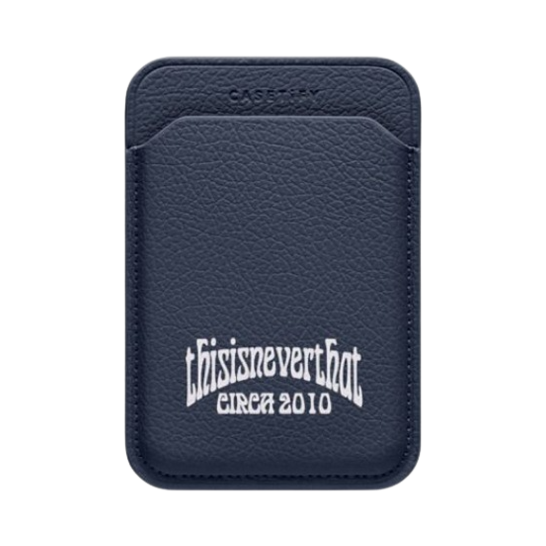 케이스티파이 x 디스이즈네버댓 화이트 로고 맥세이프 월렛 네이비 블루(Casetify x Thisisneverthat White Logo Magsafe Wallet Navy Blue) - 1