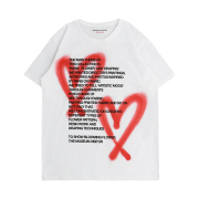 The Museum Visitor Heart Sprayed T-Shirts White