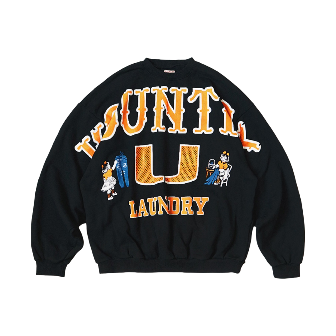 EK-1280/LC/LCA/K2203LC031 Kapital 30 Fleece Big Sweatshirt Black