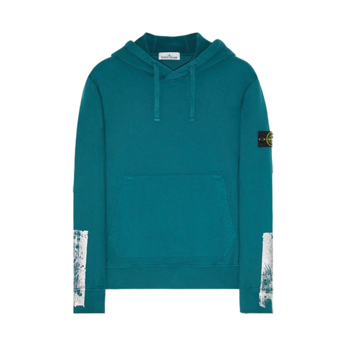 791567461-V0057 Stone Island 67461 Tape Four Print Hooded Sweatshirt Dark Teal Green - 23FW