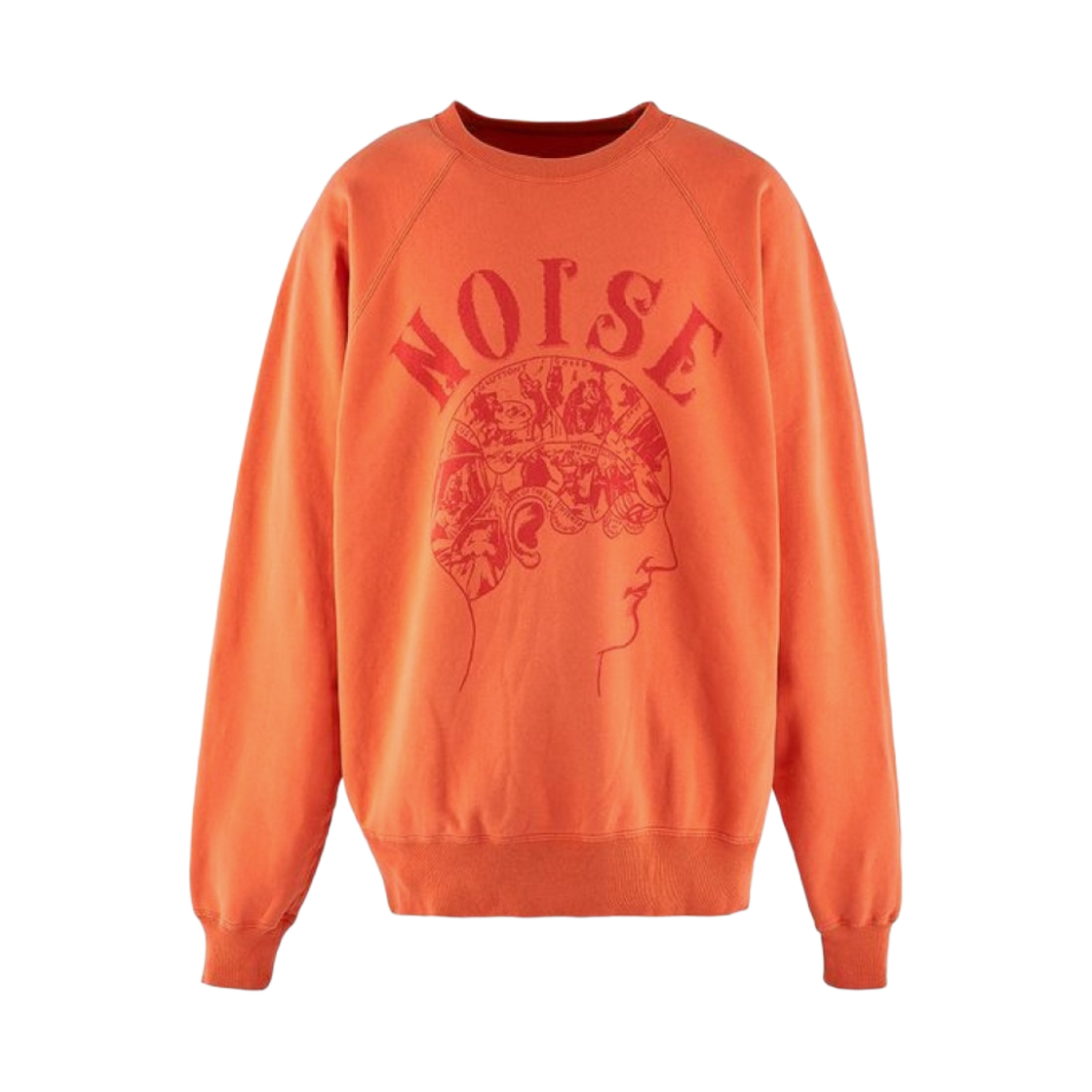 세인트 마이클 x 베르베르진 크루 스웨트 노이즈 오렌지