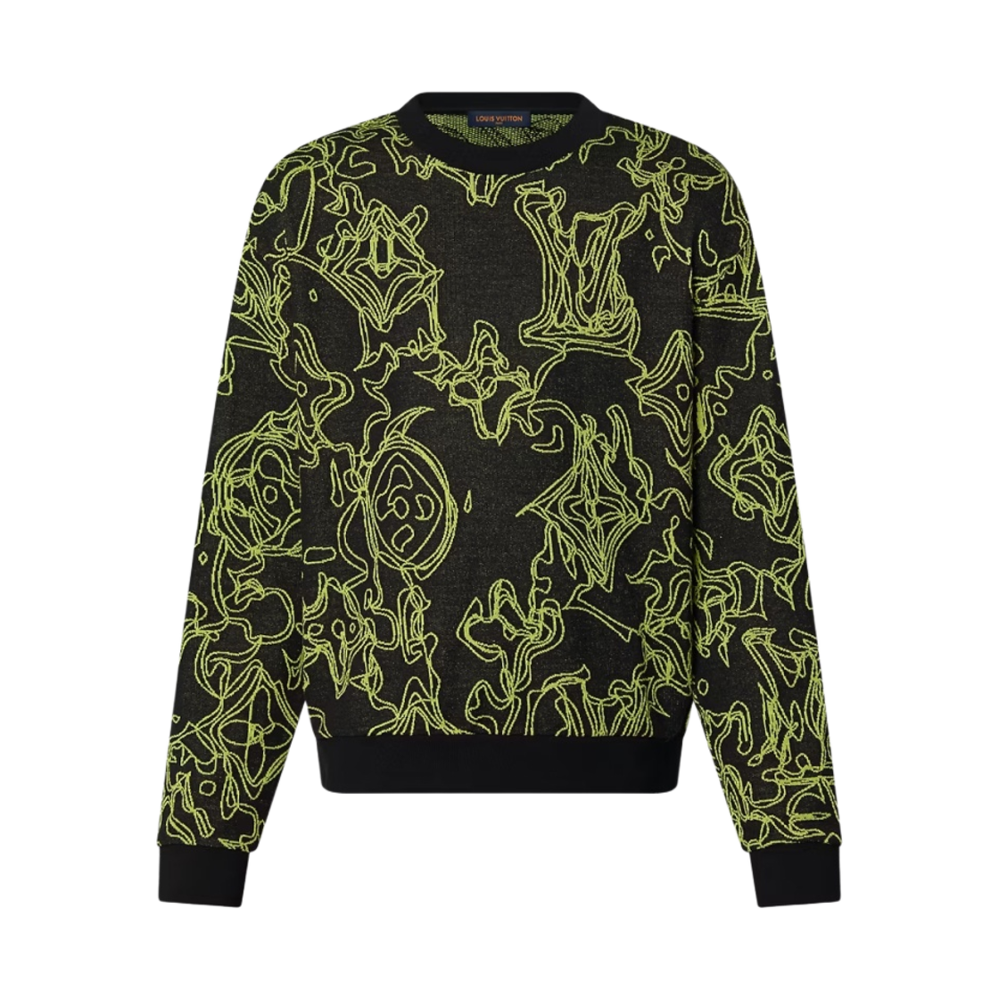 - Louis Vuitton Monogram Cotton Crewneck Black